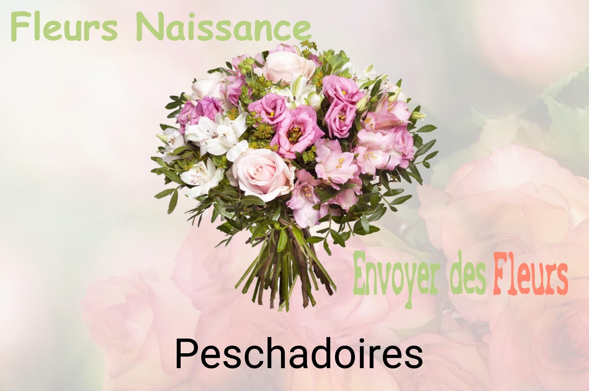 Bouquet de fleurs de naissance livré à Peschadoires