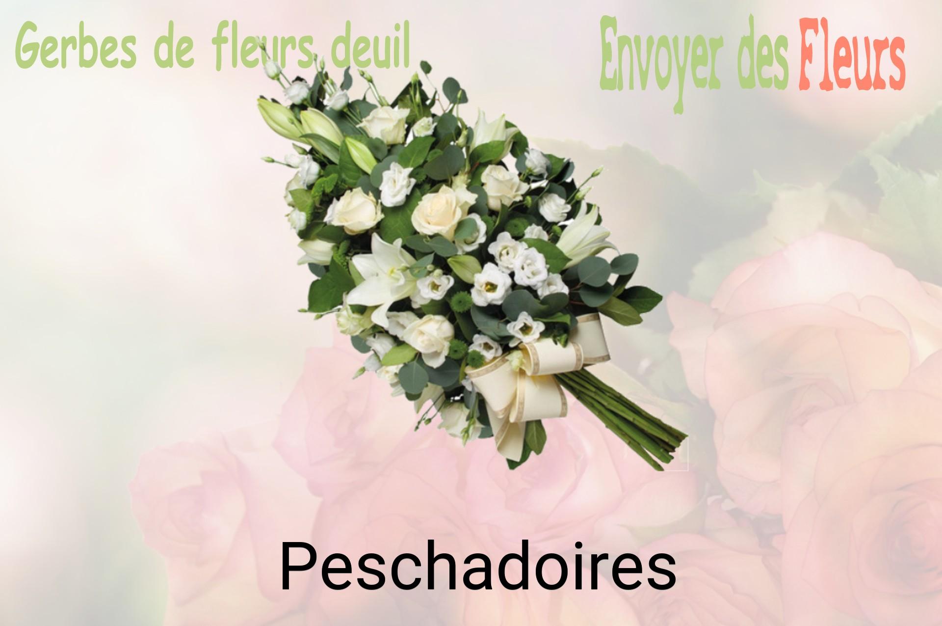 Gerbe de fleurs de deuil livrée à Peschadoires